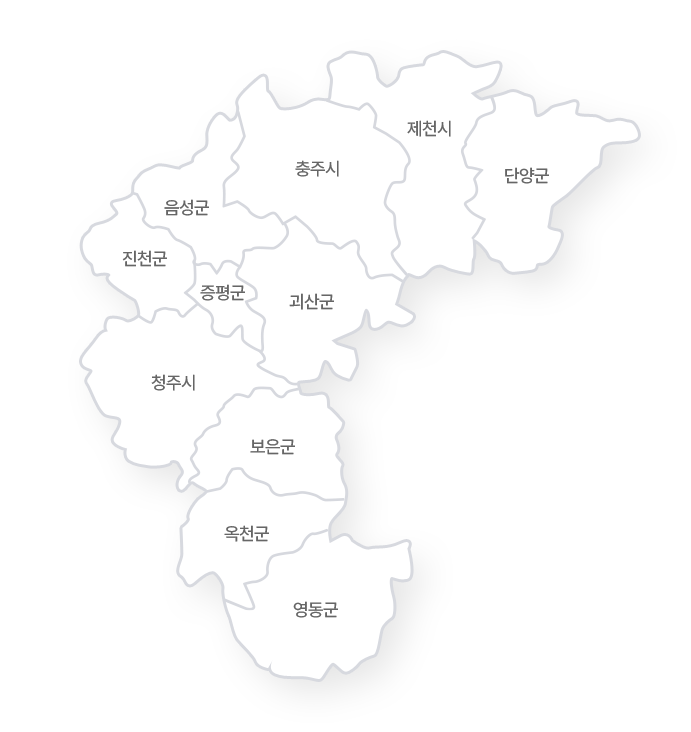 충청북도 지도